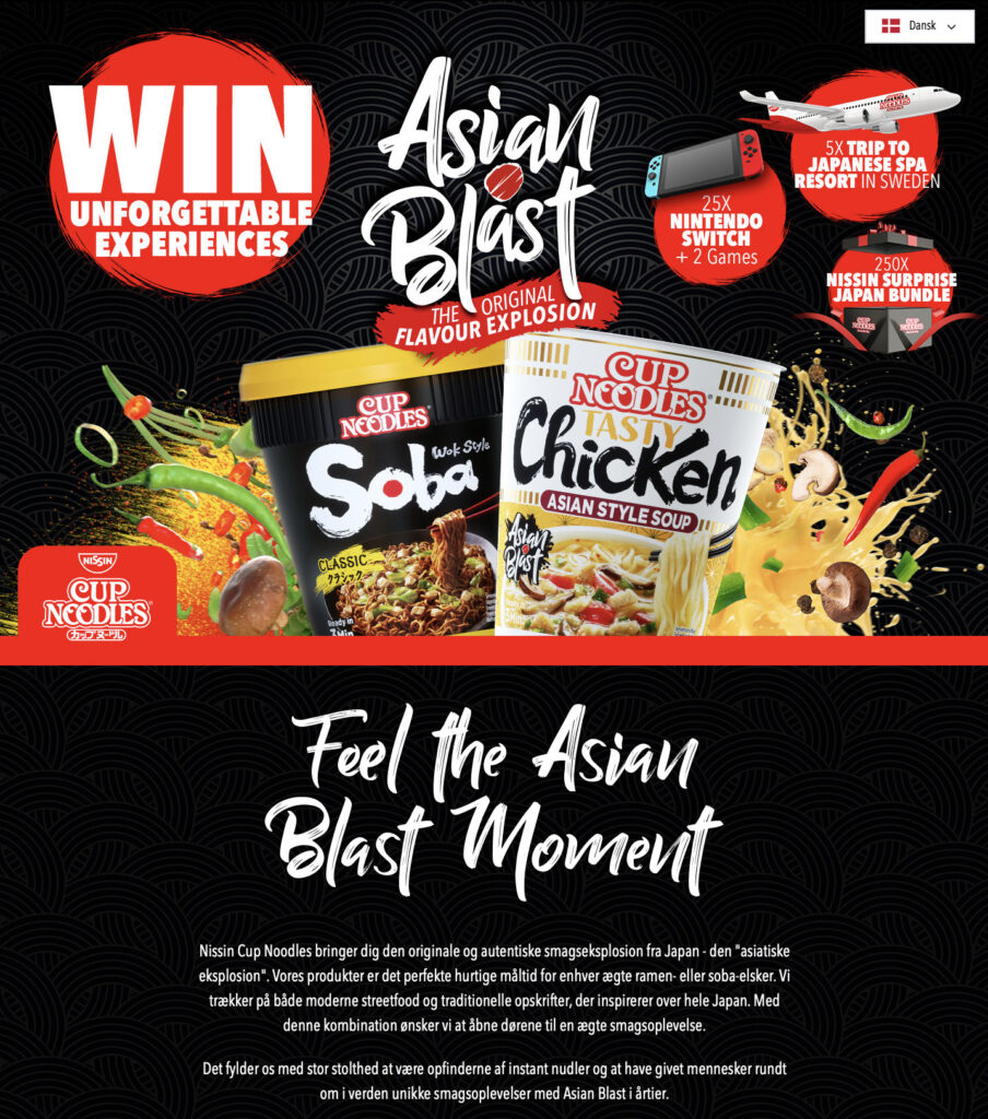 Internationales HAPPY-Gewinnspiel für Nissin