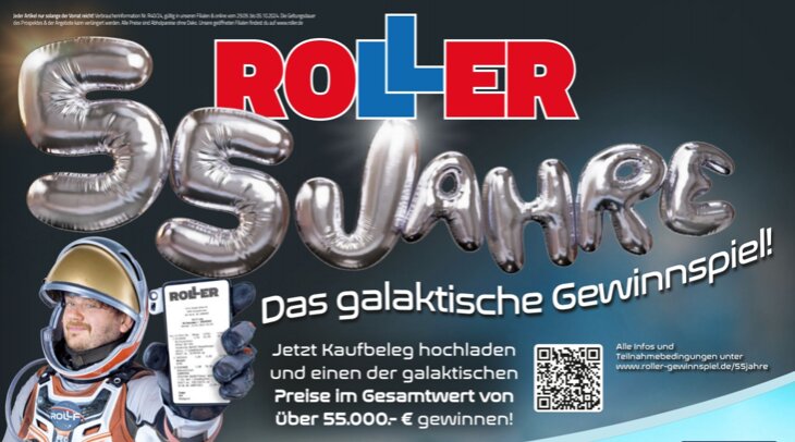 Gewinnspiel „So feiert Roller seinen 55.“ 